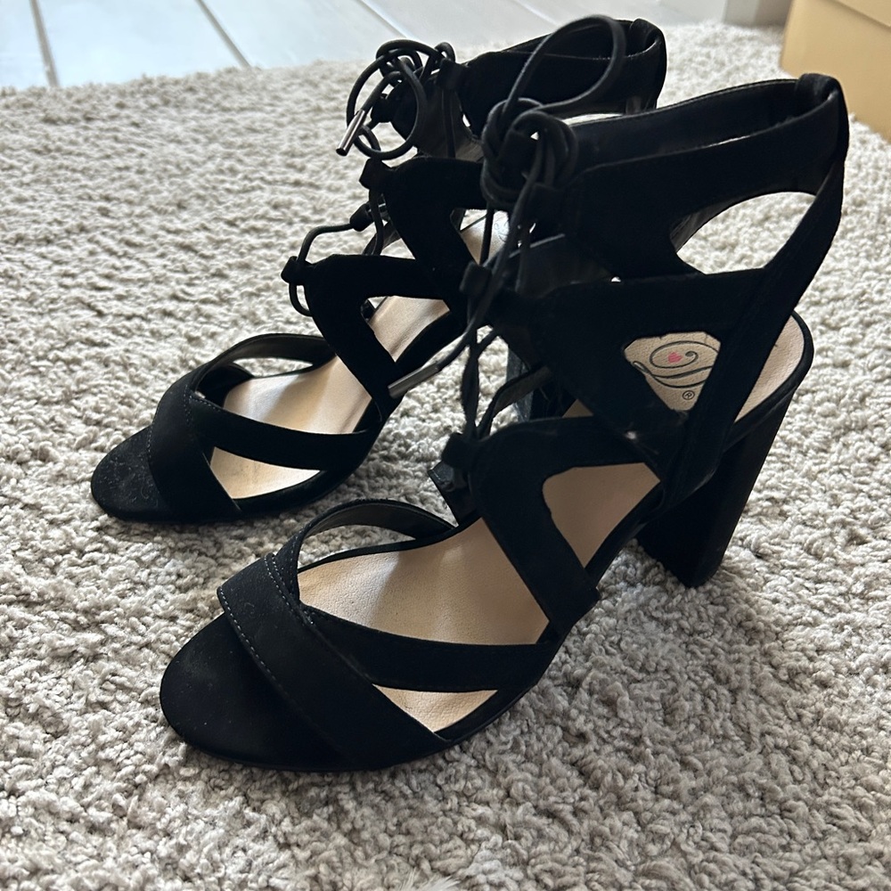 Black Strappy Heels